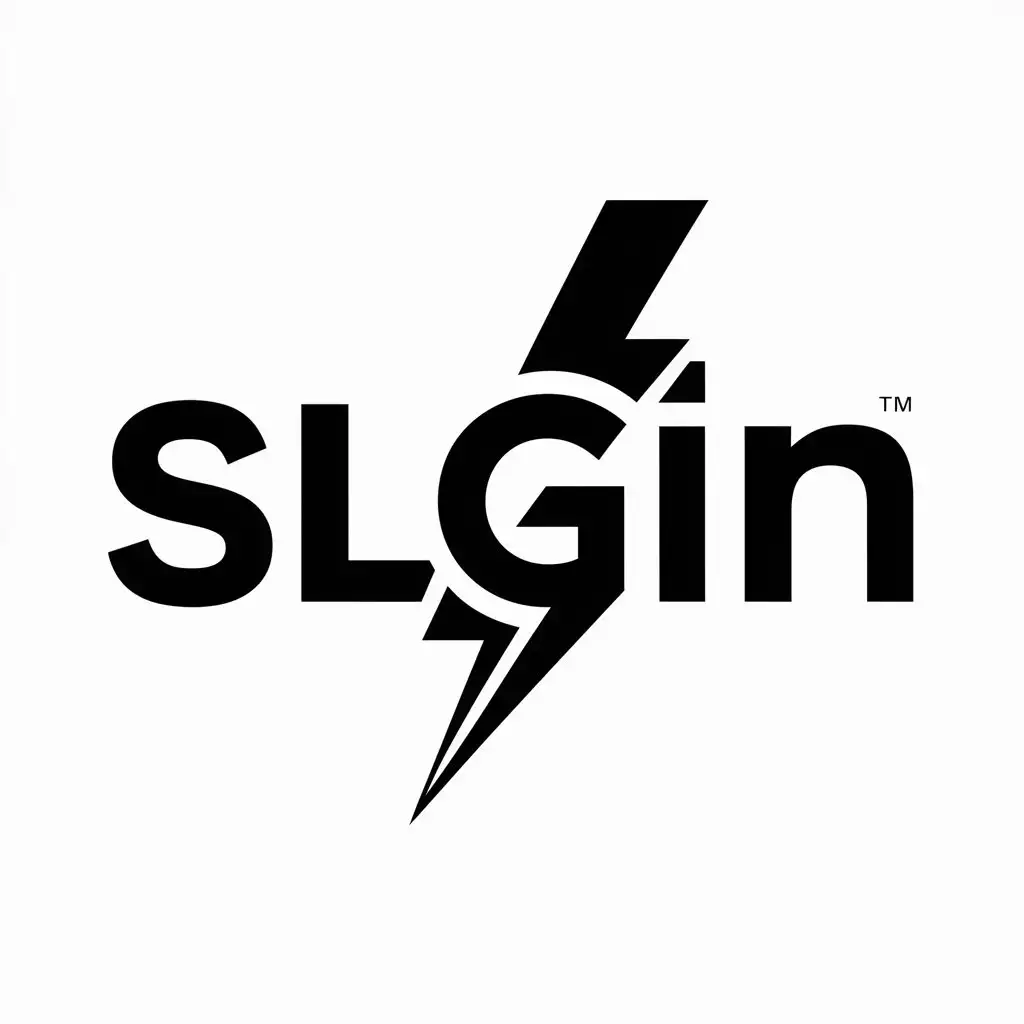 LOGO-Design-for-SLGIN-Lightning-Bolt-Symbol-in-Clear-Background