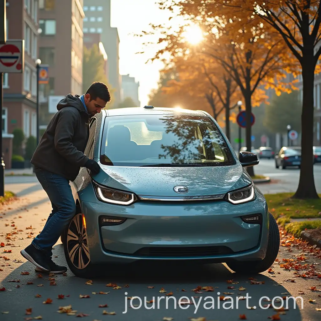 Person-Driving-Electric-Car-on-a-Sunny-Day