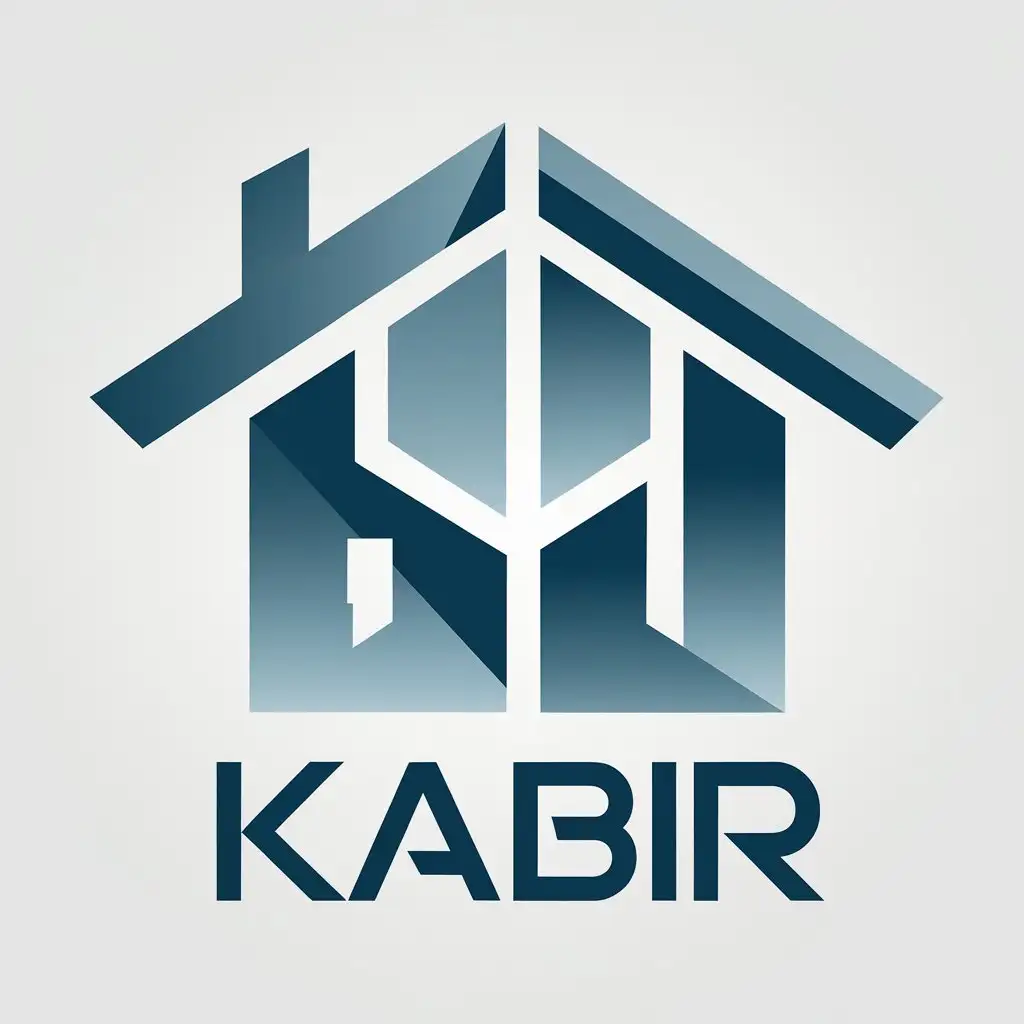 a vector logo design,with the text "kabir", main symbol:properties,Moderate,clear background