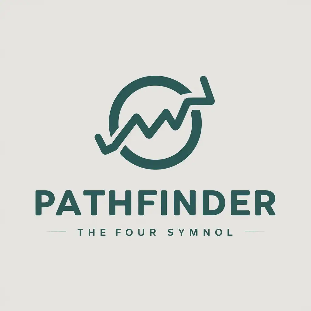 a vector logo design,with the text "Pathfinder", main symbol:Price chart,Moderate,be used in Finance industry,clear background