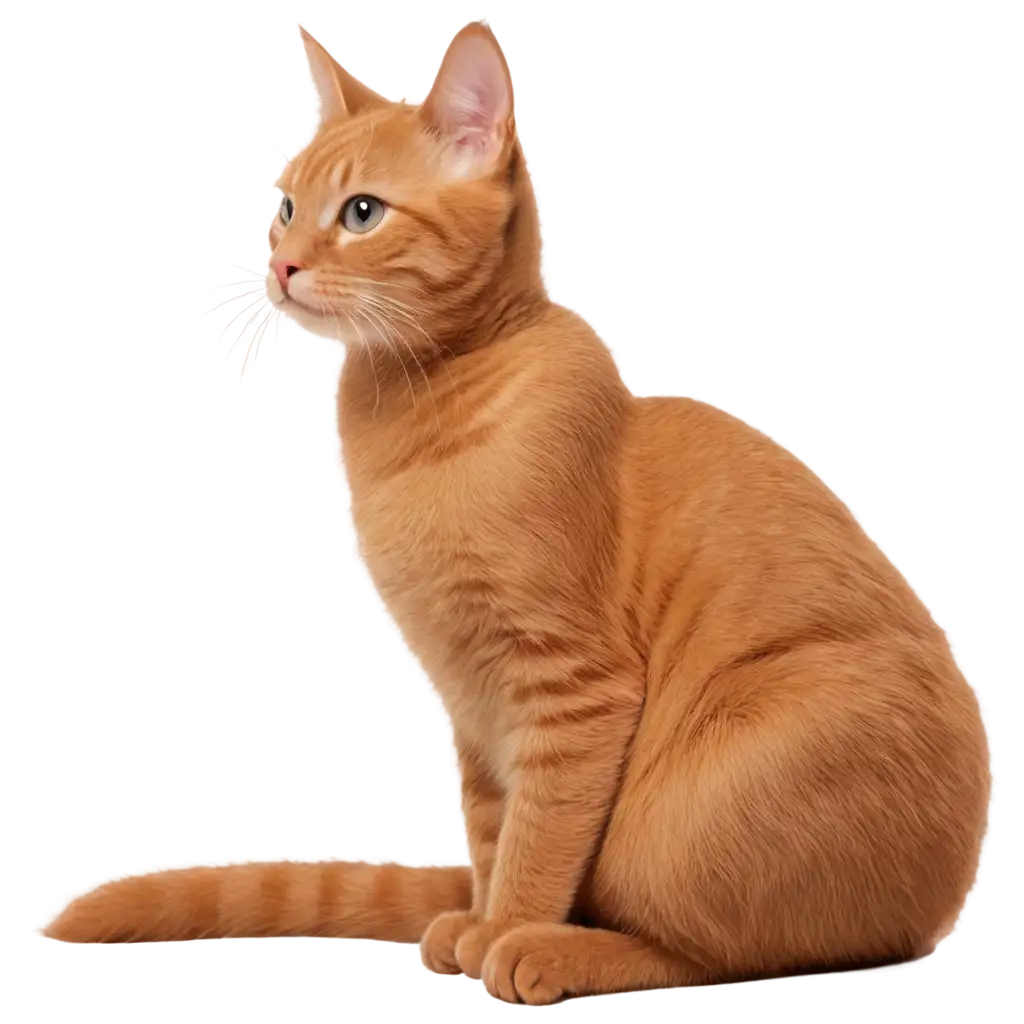 Ginger-Cat-Sitting-PNG-Image-HighQuality-Transparent-PNG-for-Versatile-Use