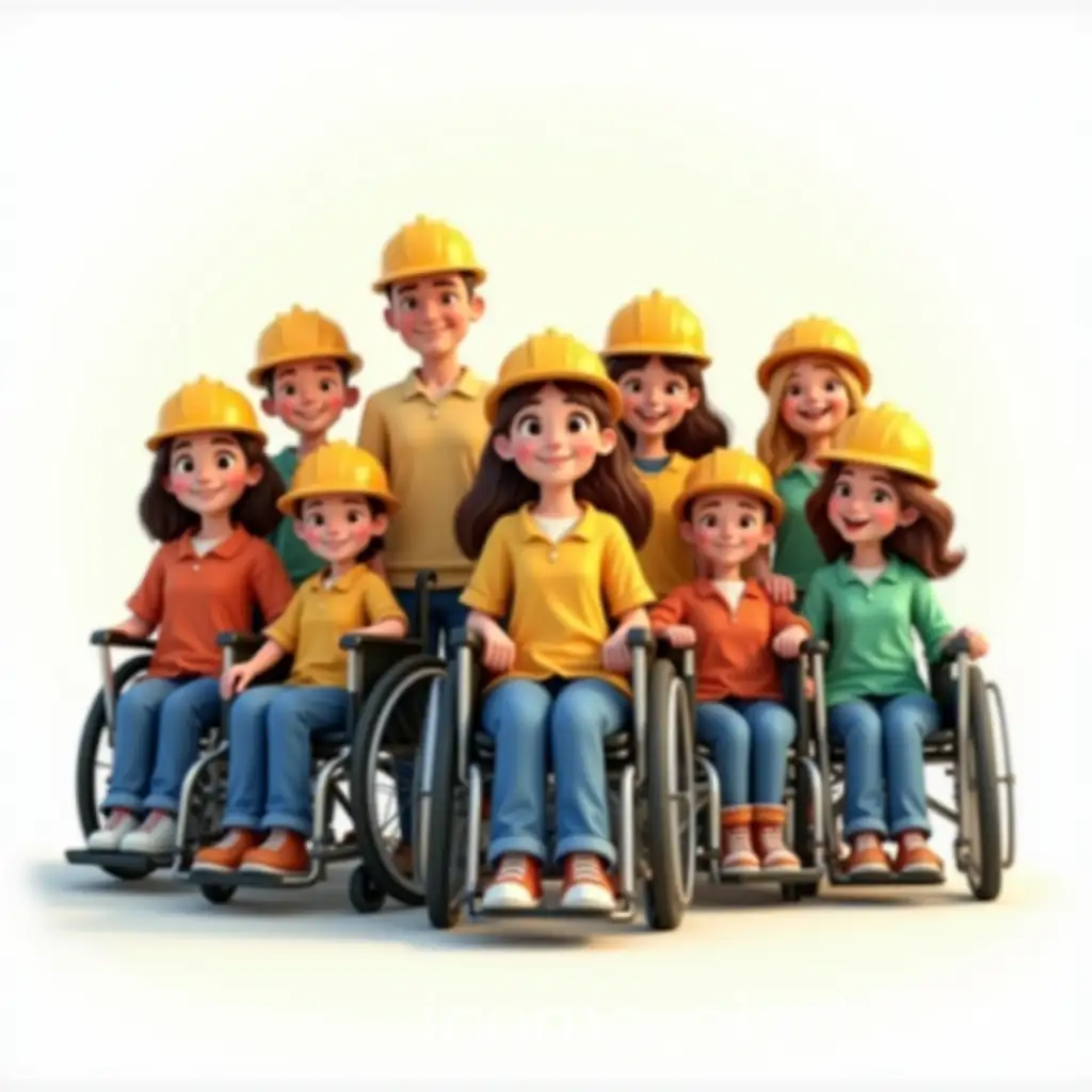 Inclusive-Construction-Team-of-Workers-with-Disabilities-in-DisneyStyle-Cartoon-Illustration