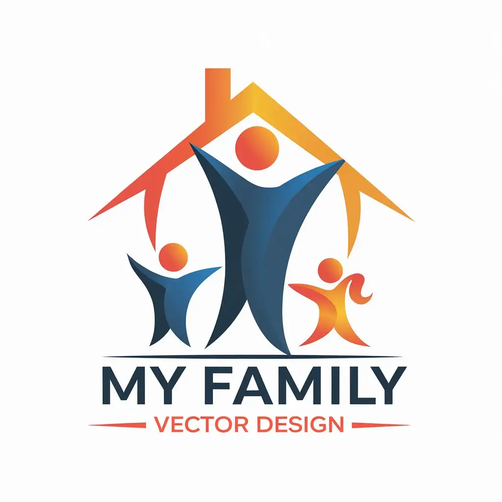 LOGO-Design-for-My-Family-Vector-Design-with-Mama-Papa-Son-and-Daughter