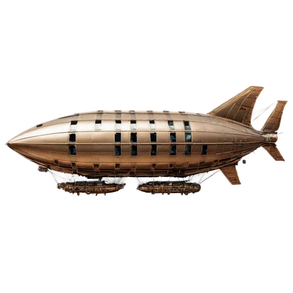 Steampunk-Airship-PNG-Image-Explore-the-Vintage-Futurism-of-a-Mechanical-Skyship