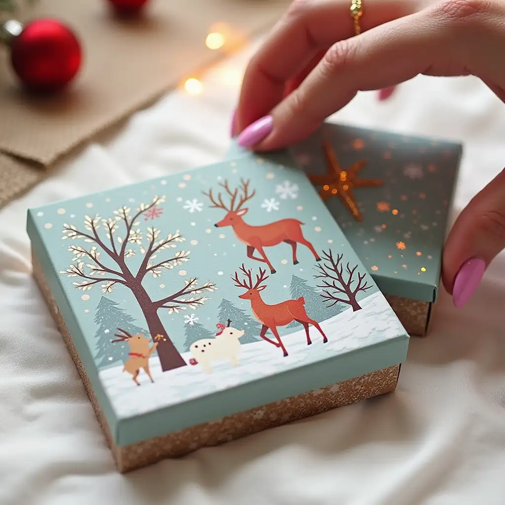 Festive-Jewelry-Packaging-Design-with-Snowflakes-Reindeer-and-Winter-Scenes