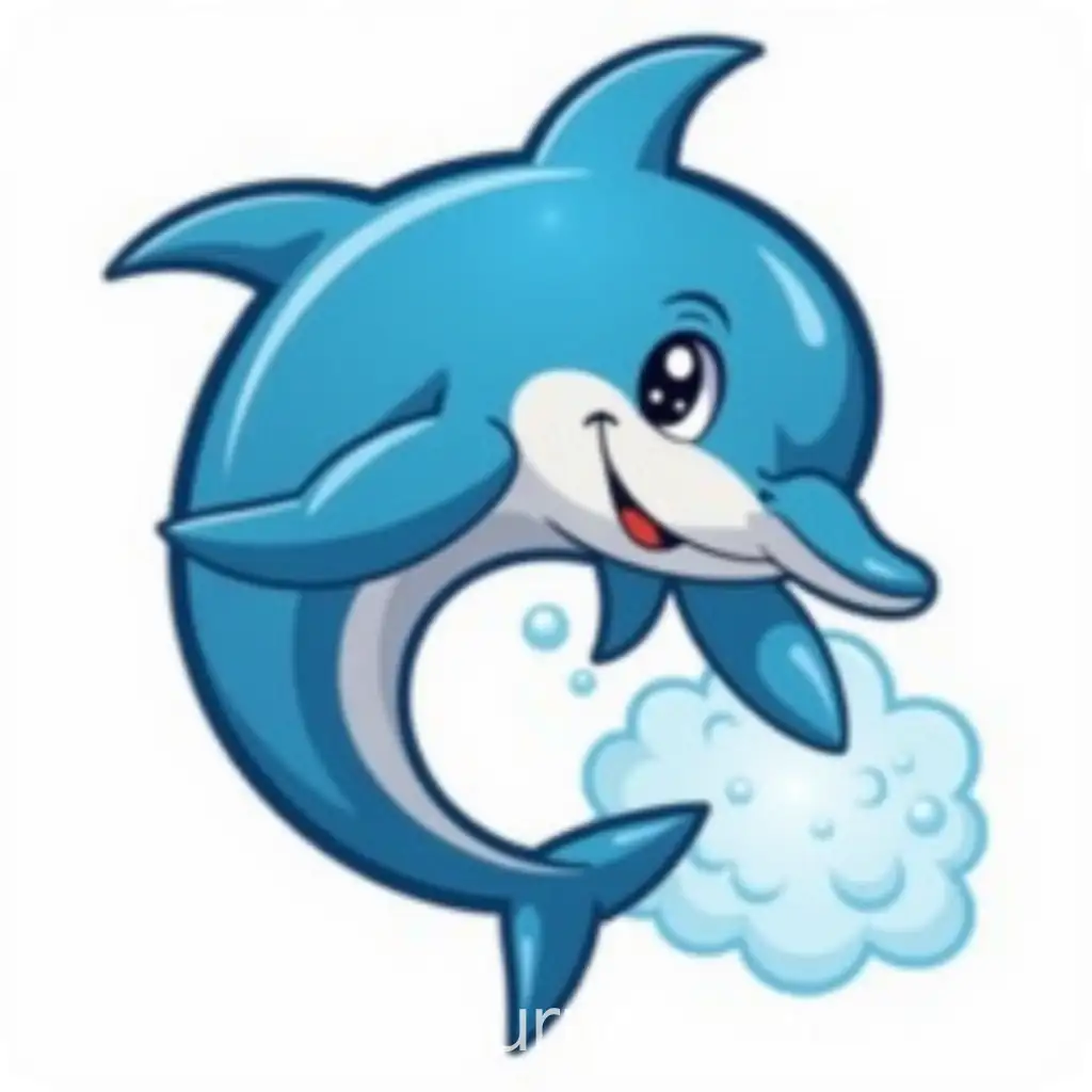Cheerful-Dolphin-Mascot-Costume