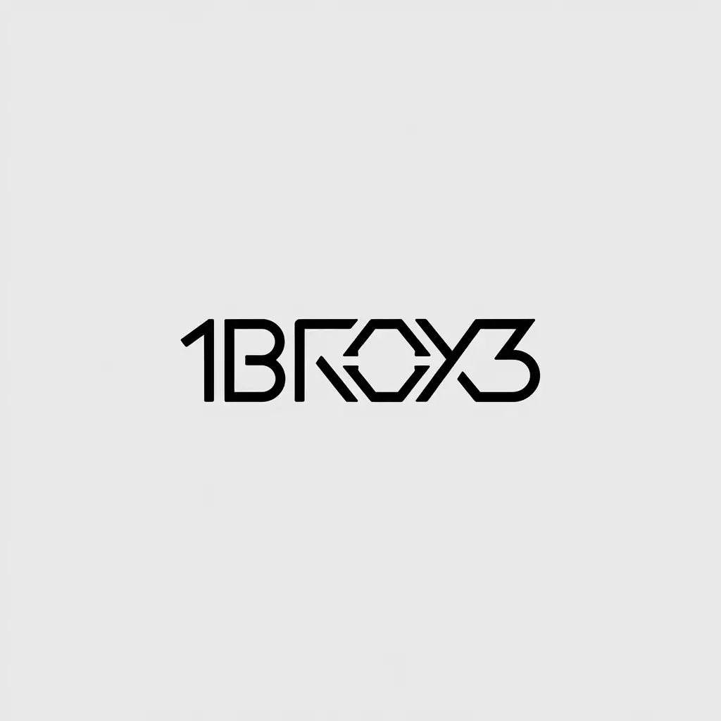 LOGO Design for 1brox3 Minimalist Geometric Symbol for Digital Excellence