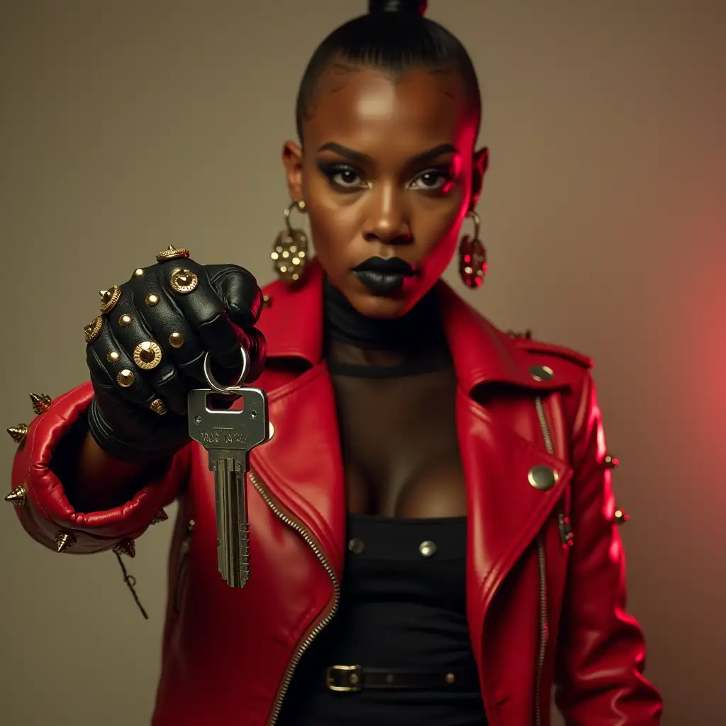 Punk-Rock-African-Woman-with-Studded-Jacket-and-Combat-Boots