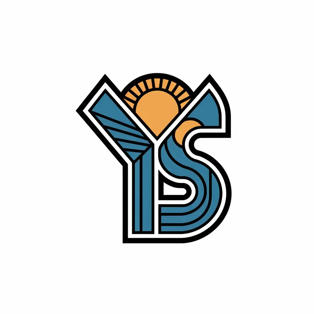 LOGO Design for YS Vector Style with Yonsun Symbol and Moderate Clear Background