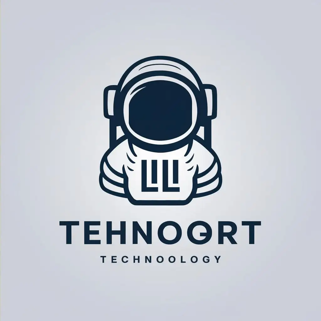 a vector logo design,with the text "LLL", main symbol:astronaut,Moderate,be used in Technology industry,clear background