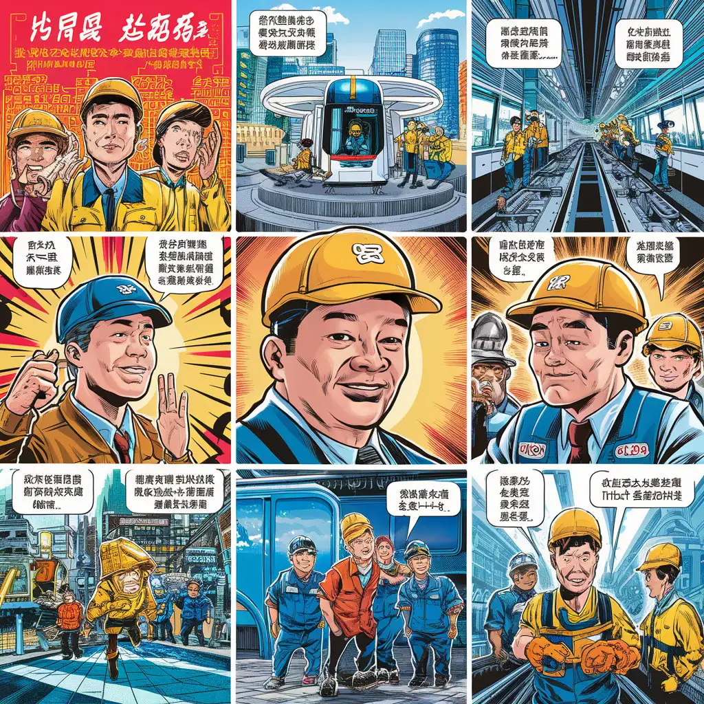 Chinese Comic Diligence and Dedication in Hangzhou Subway