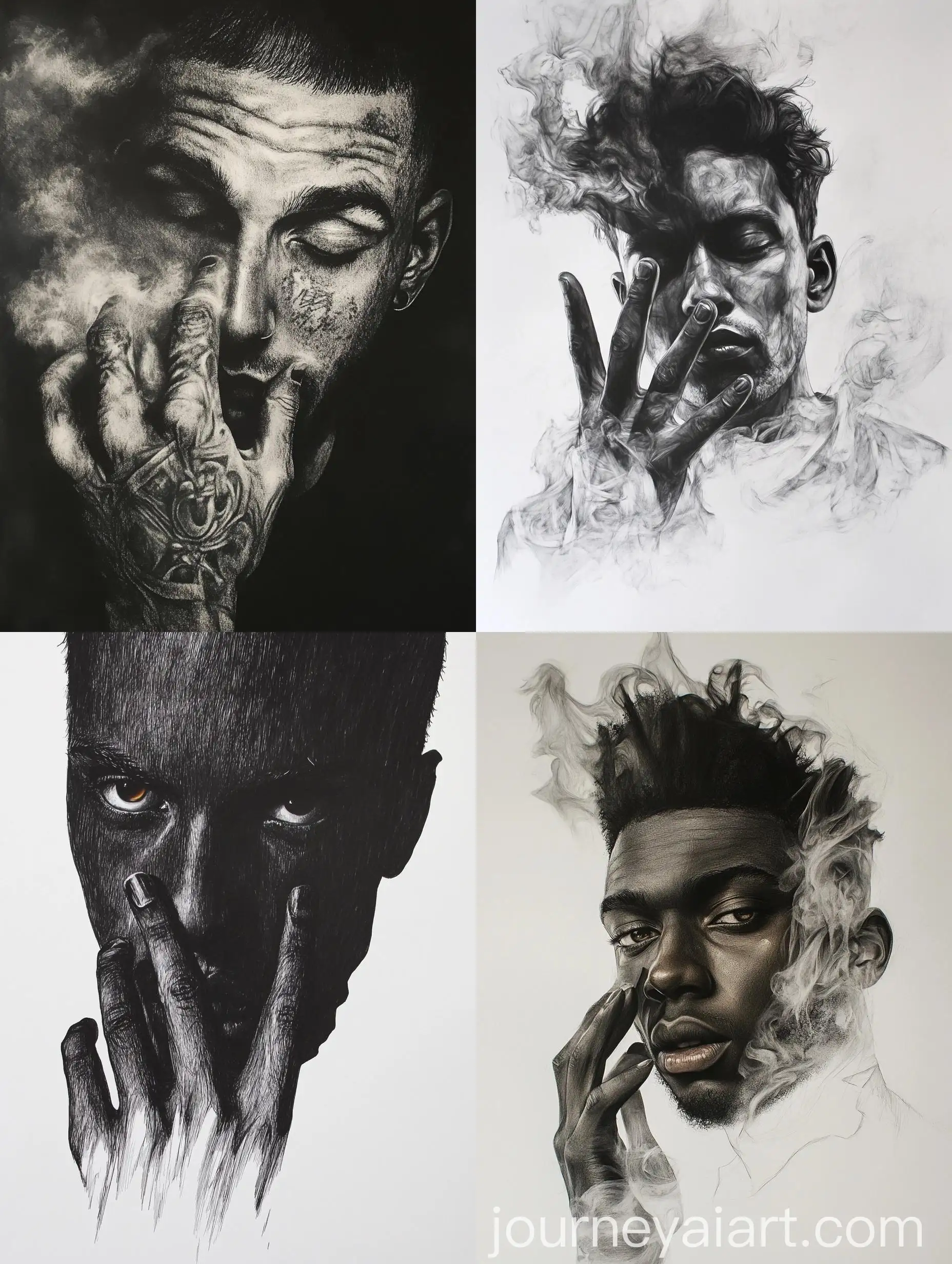 Portrait-of-a-Man-with-Smokey-Black-Matte-Fingertips