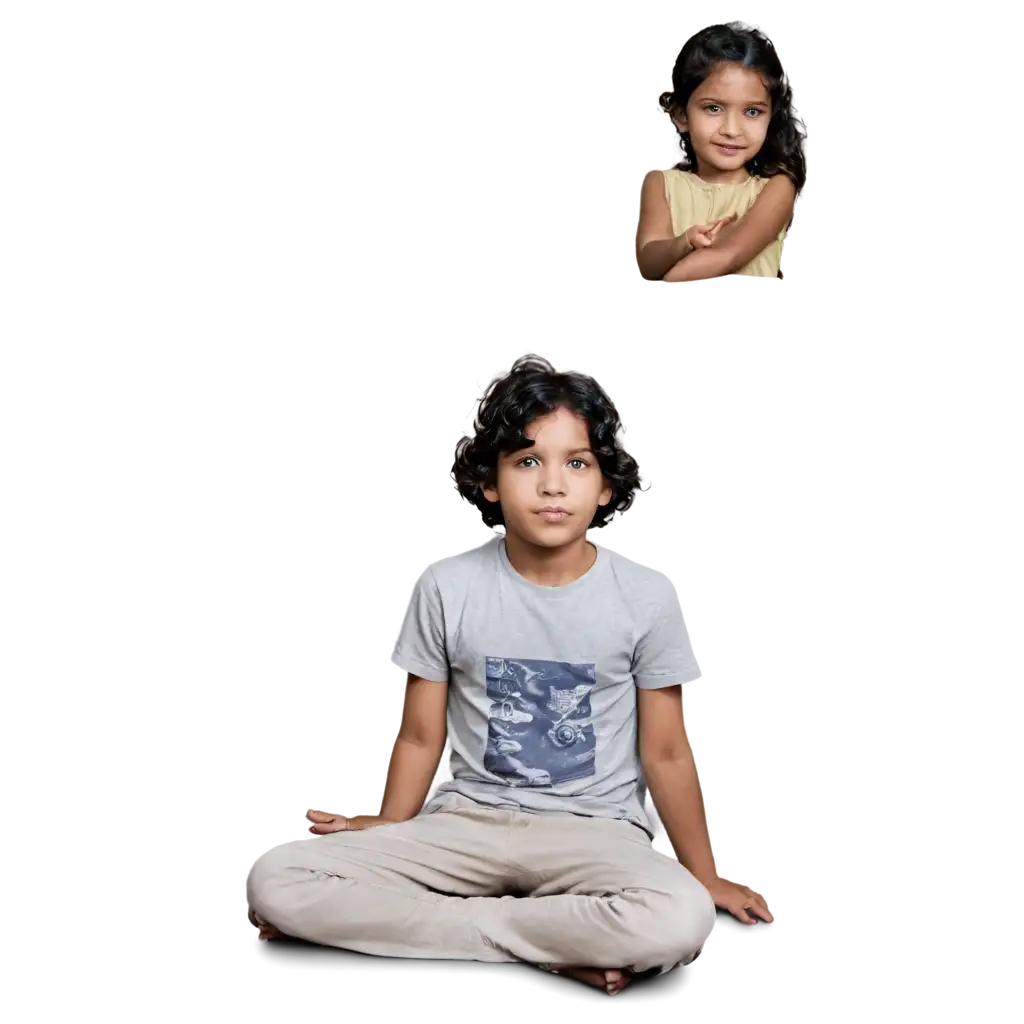 Indian-Child-Sitting-in-Front-of-TV-HighQuality-PNG-Image-for-Digital-Use