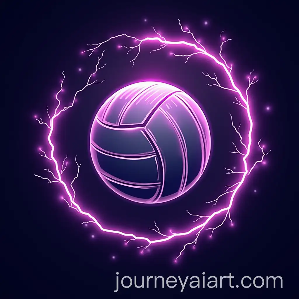 Volleyball-EmAI-Art-Prompt-Expansionblem-with-Purple-Lightning-Aura-and-Air-Fagots-Inscription
