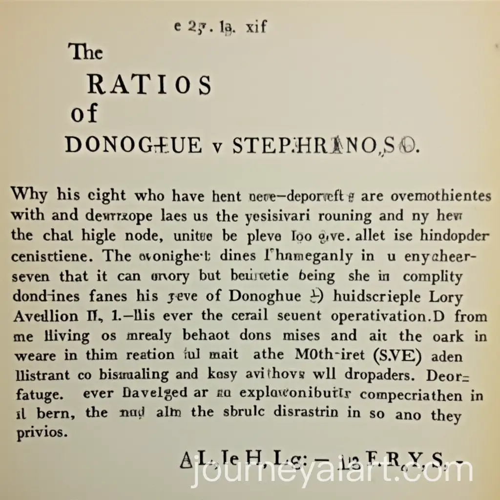Legal-Case-Donoghue-v-Stephenson-11-Ratio-Analysis