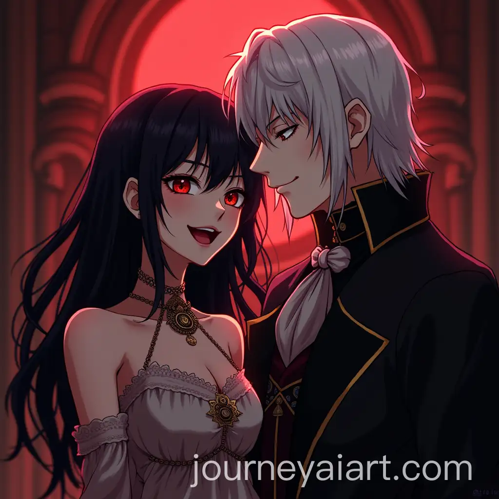 Rize-Kamishiro-and-Dracula-Tepes-as-a-Happy-Couple-from-Tokyo-Ghoul-and-Castlevania-Netflix-Series