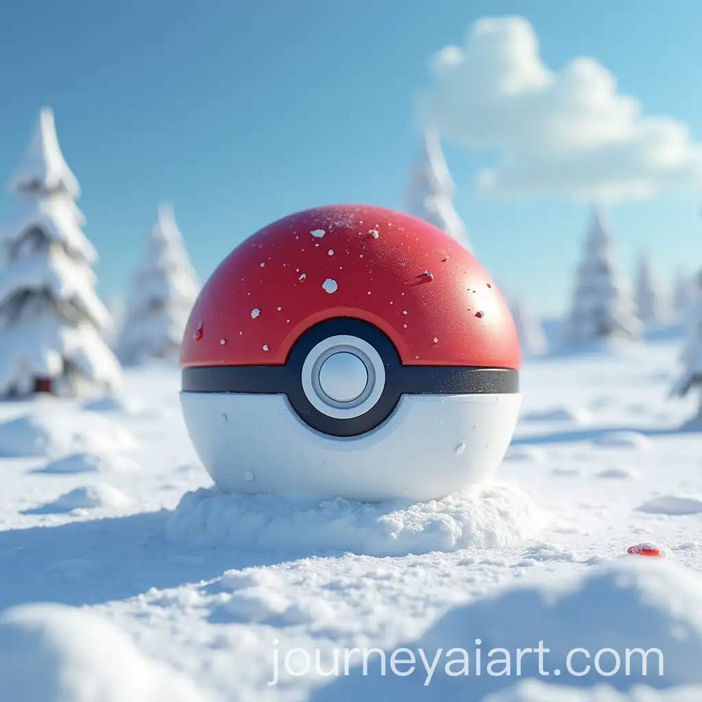 UltraRealistic-3D-Pokball-at-the-North-Pole