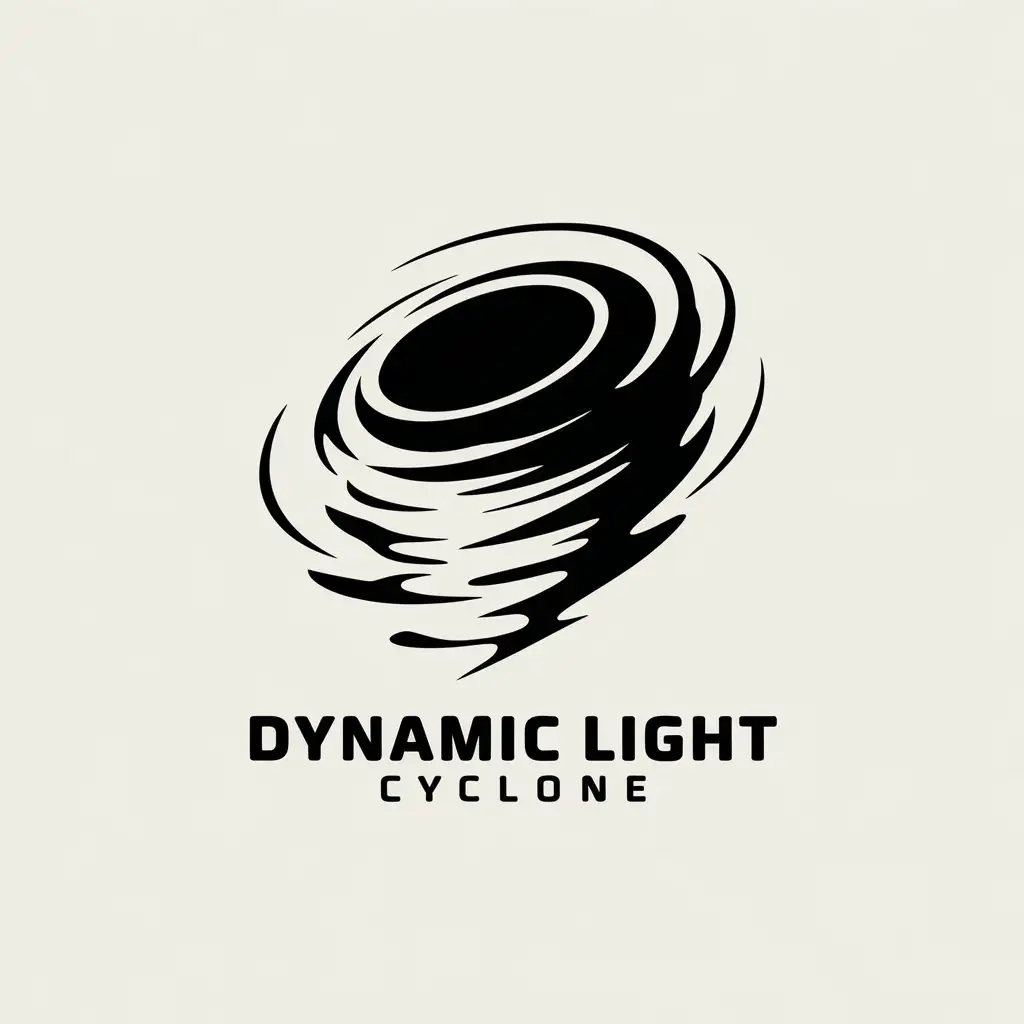 LOGO Design for Dynamic Light Cyclone Vector with Photography Shadows and Hurricane Theme for Technology Industry