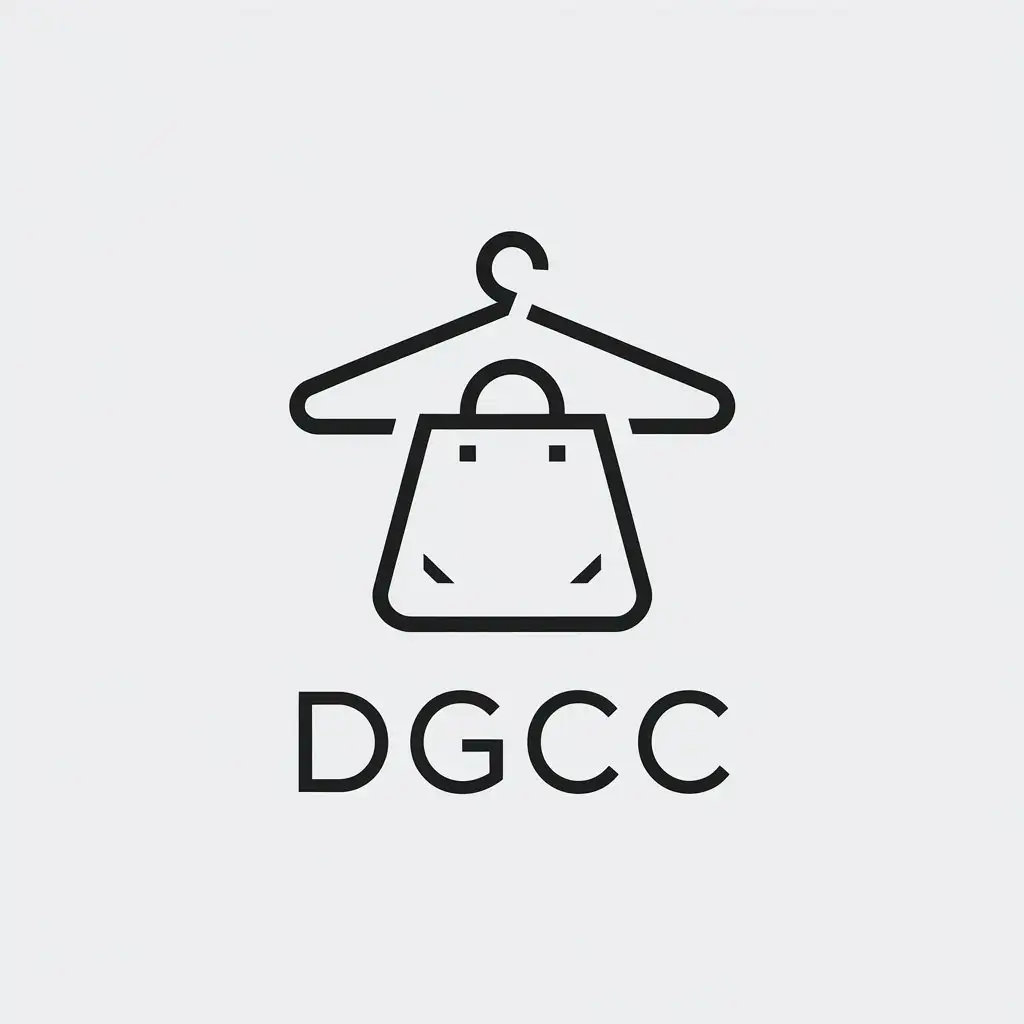 LOGO Design for DGCC Minimalistic Clothes Handbag Symbol for Retail Industry