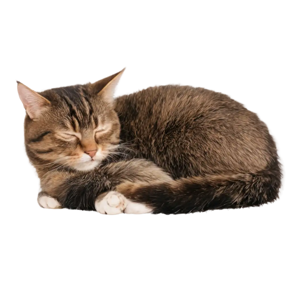 PNG-Image-of-a-Peaceful-Cat-Sleeping-Enhance-Your-Content-with-HighQuality-Visuals