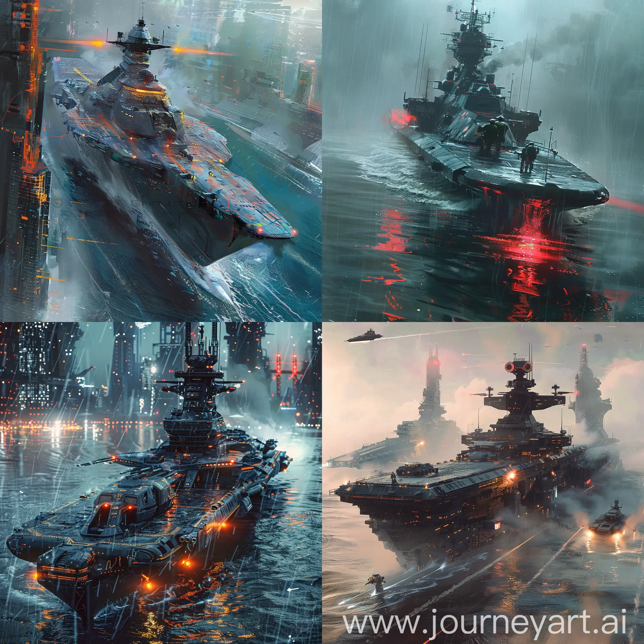 Futuristic-Cyberpunk-Warship-Launching-Missiles-and-Torpedoes