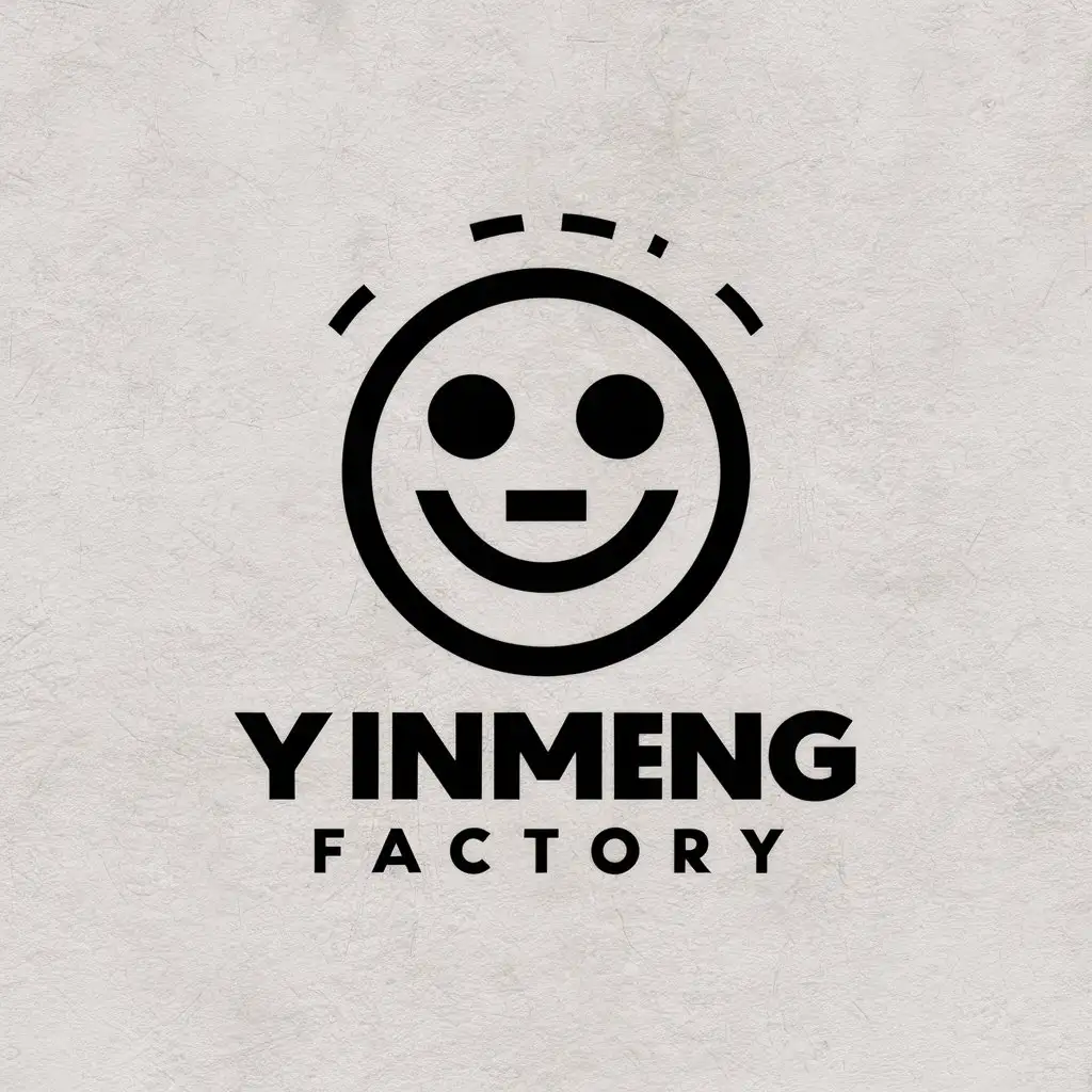 LOGO-Design-For-Yinmeng-Factory-Smiling-Face-Symbol-in-Vector-Style