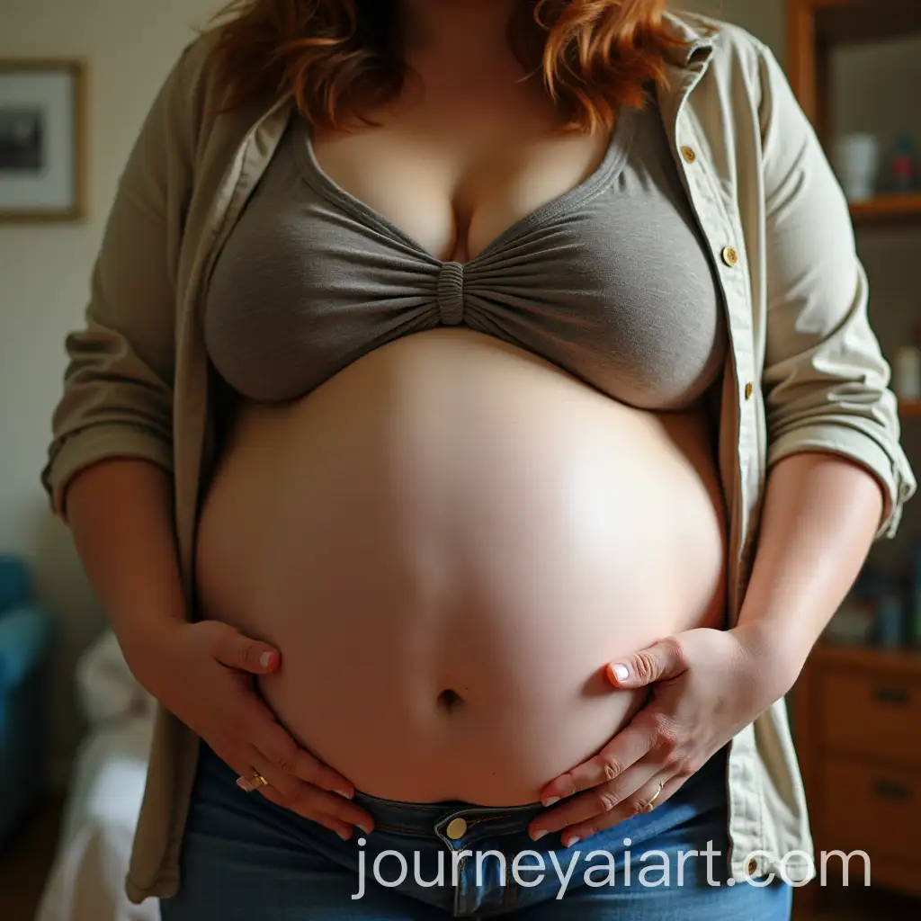 A-Large-Pregnant-Woman-with-a-Swollen-Belly