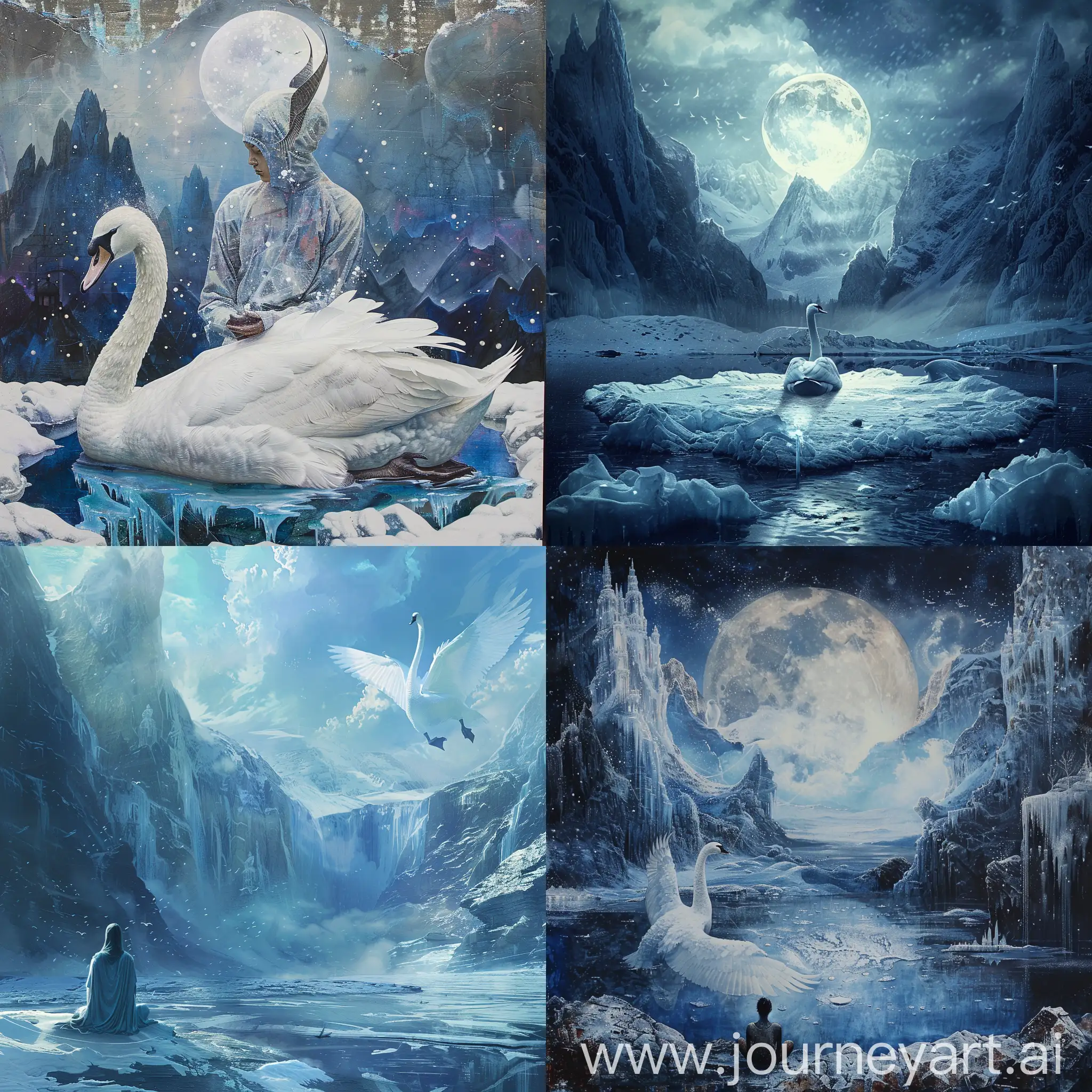 Knight-of-Zodiac-Swan-Meditating-on-Frozen-Landscape