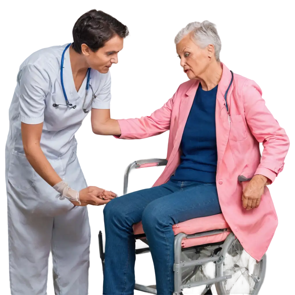 PNG-Image-of-a-Doctor-Surrounded-by-Patients-Detailed-Scene-Depiction