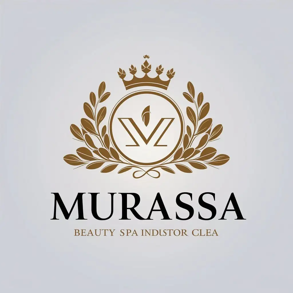 LOGO Design For Murassa Brilliant Crown Symbol in Vector Style for Beauty Spa