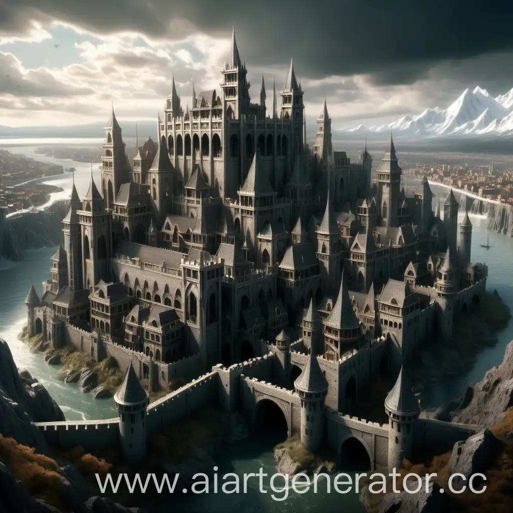 Fantasy-Fortress-City-with-Kings-Castle-Lord-of-the-Rings-Style