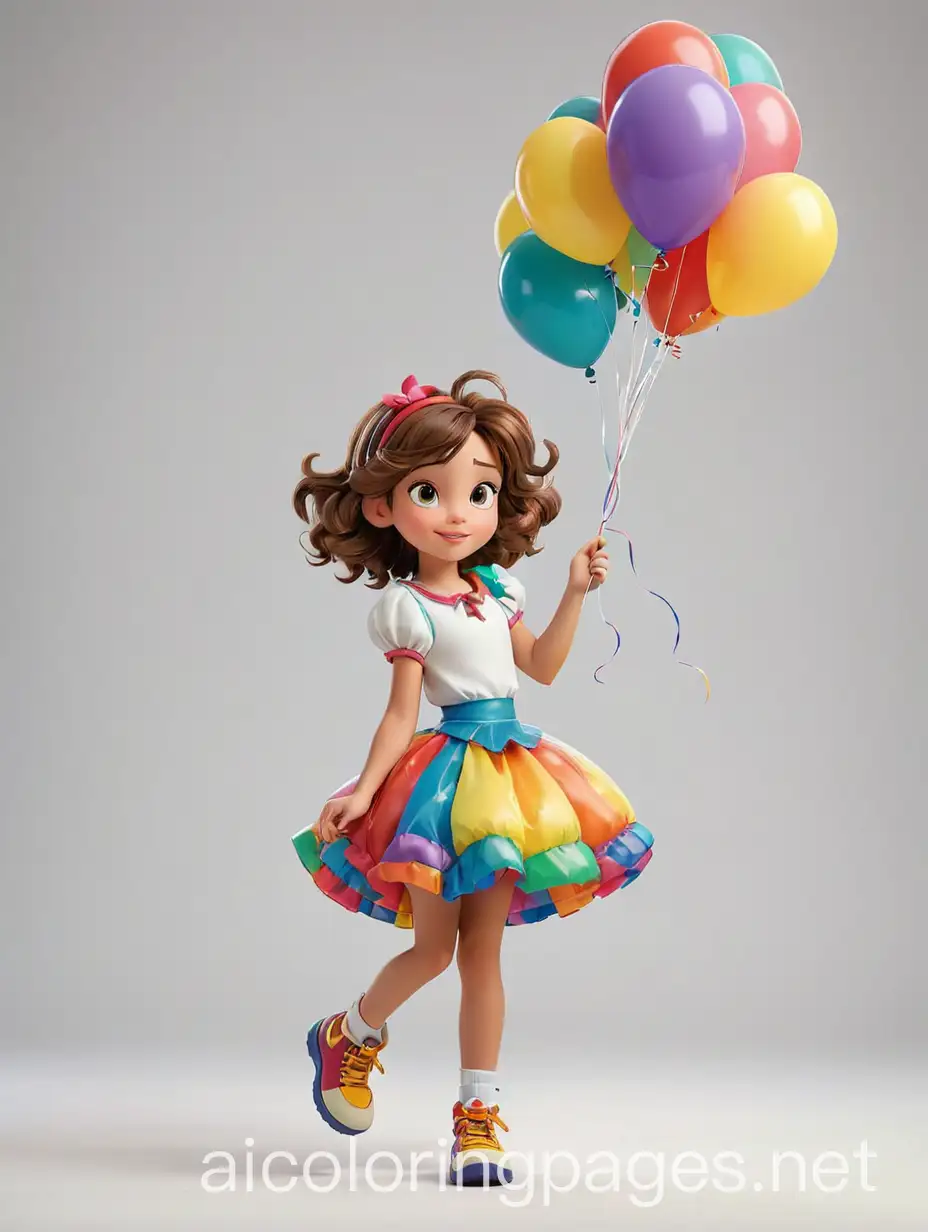 Colorful-Disney-CGI-Character-Posing-at-Balloon-Party-Coloring-Page