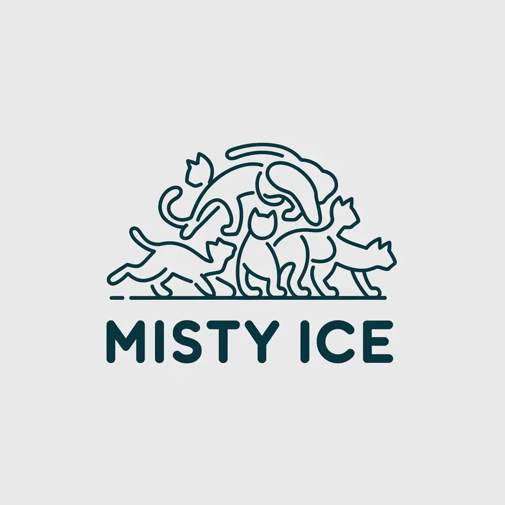 LOGO-Design-For-Misty-Ice-Cats-in-Motion-with-Clear-Background