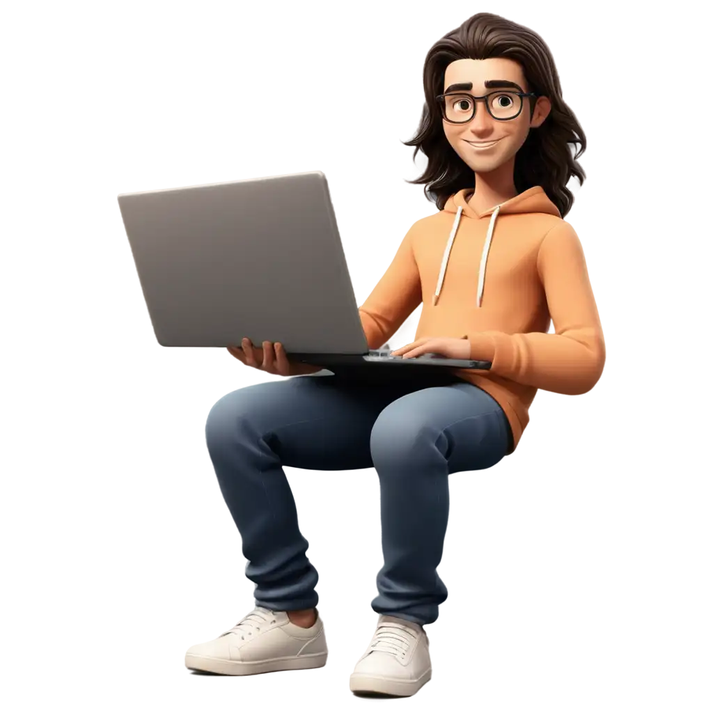 CartoonStyle-Male-Coder-PNG-Image-with-Hoodie-Jeans-and-Laptop-Ideal-for-Tech-and-Portfolio-Designs