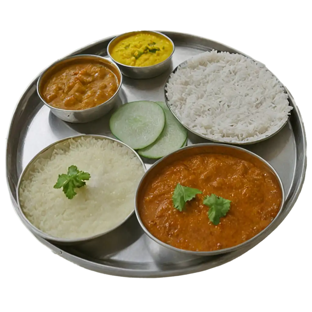 Explore-the-Vibrant-World-of-Indian-Food-Thali-in-Stunning-PNG-Format