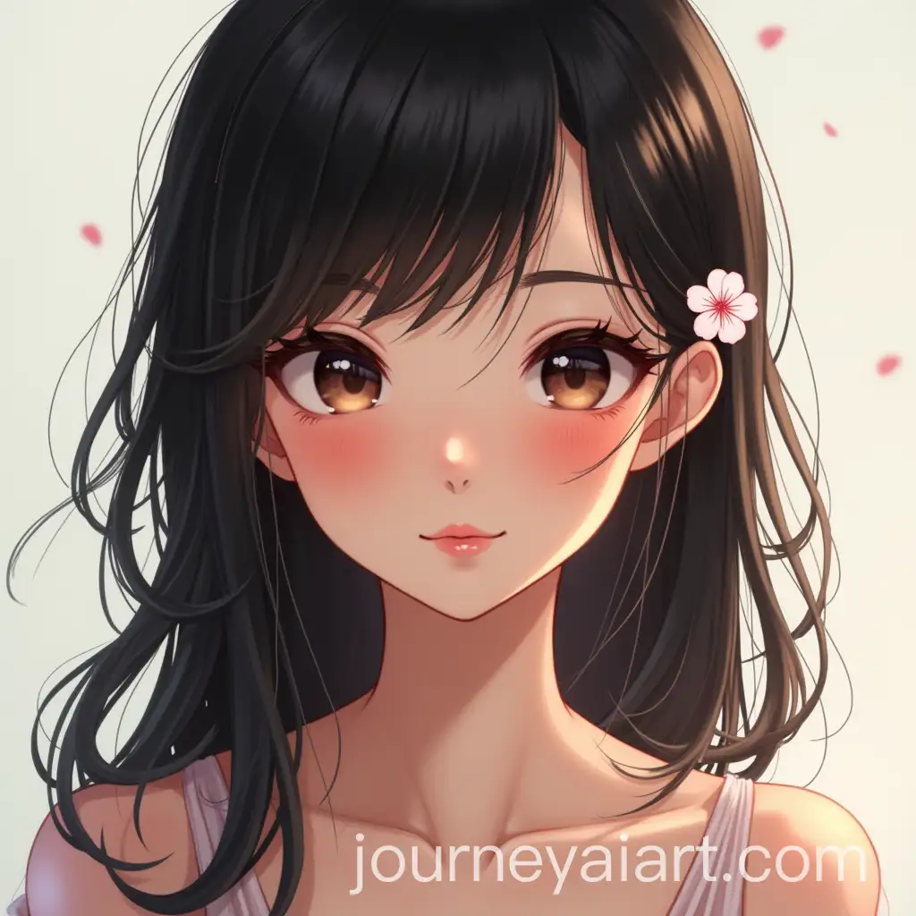 Portrait-of-Yuri-Tanaka-Asian-Girl-with-Cherry-Blossom-Clip-and-Enigmatic-Smile