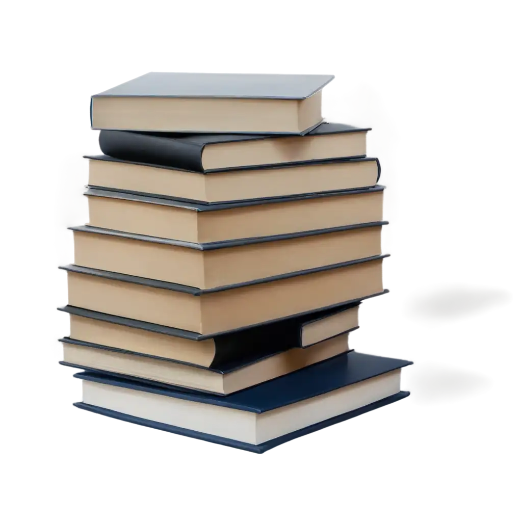 Stack-of-Books-with-an-Open-Book-on-Top-PNG-Perfect-for-Education-Design-and-More