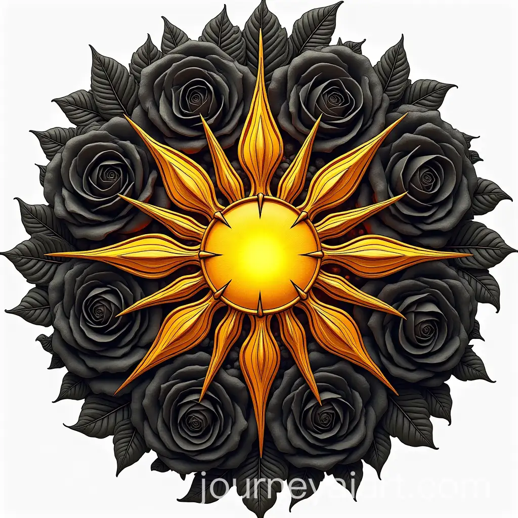 Nilfgaard-Sun-Symbol-with-Black-Roses-and-Vines