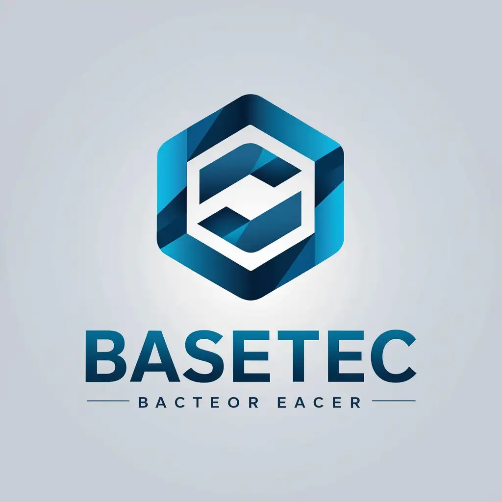 a vector logo design,with the text "BASETEC", main symbol:Future feel, technology feel,Moderate,be used in Technology industry,clear background