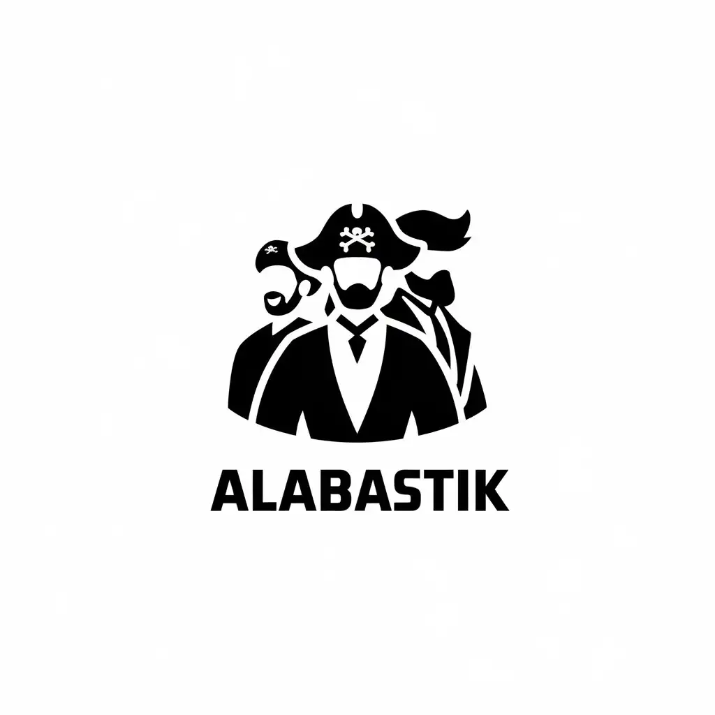 LOGO Design for Alabastik Minimalistic Friends Games Pirates Businessmen Theme for Internet Industry