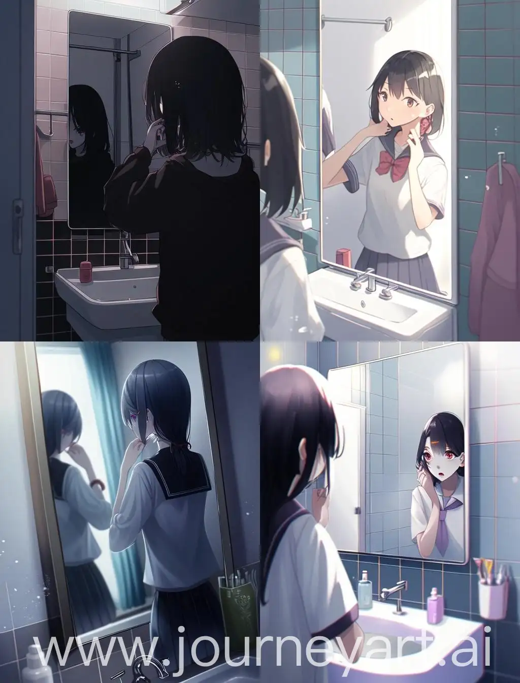 Anime-Girl-Staring-into-Bathroom-Mirror