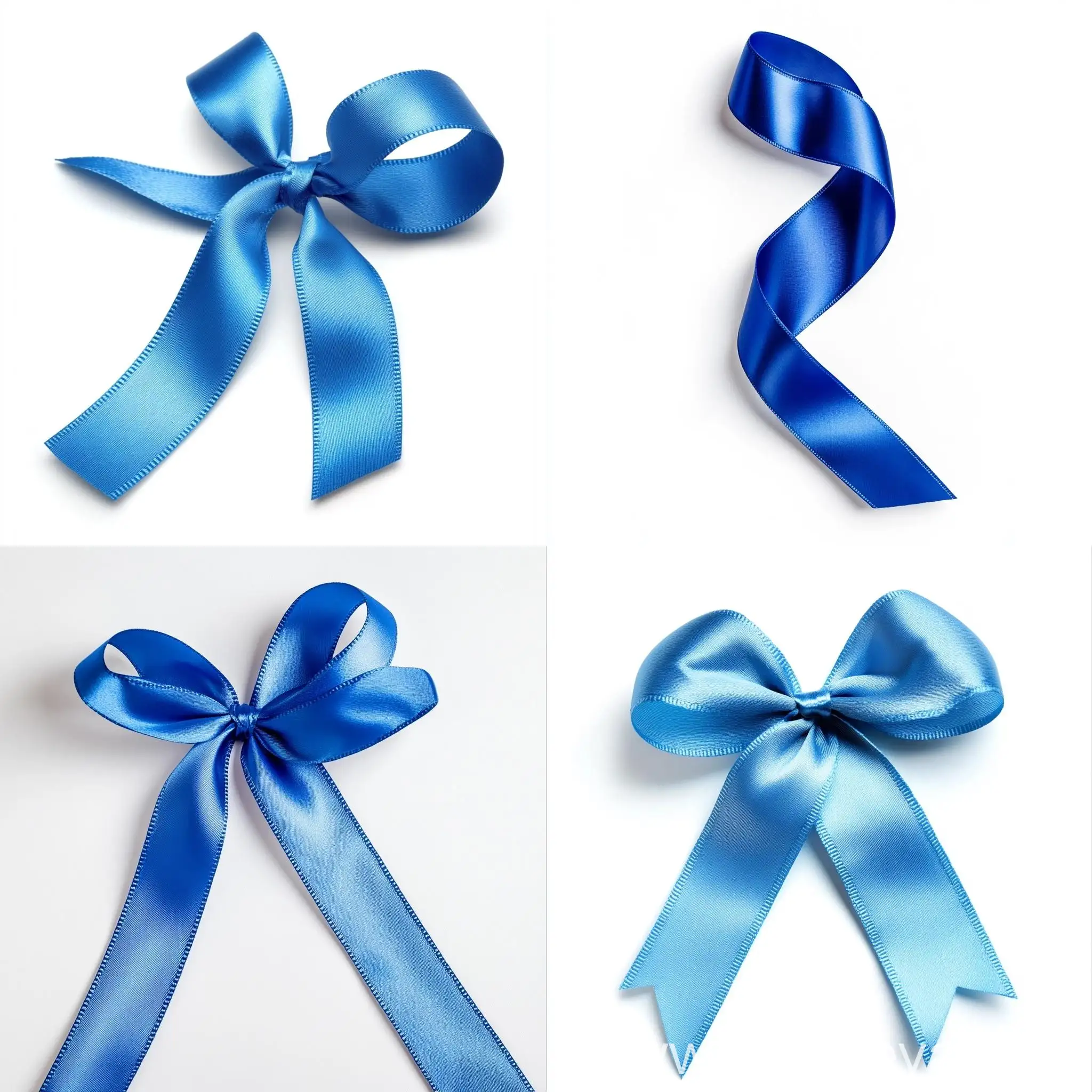 Single-Blue-Ribbon-on-White-Background