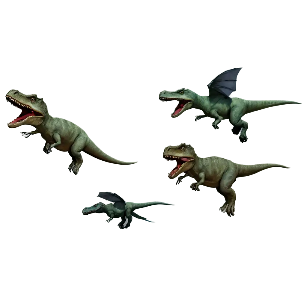 Dynamic-Dinosaurs-Flying-PNG-Image-Unleashing-Prehistoric-Wonder-in-Art