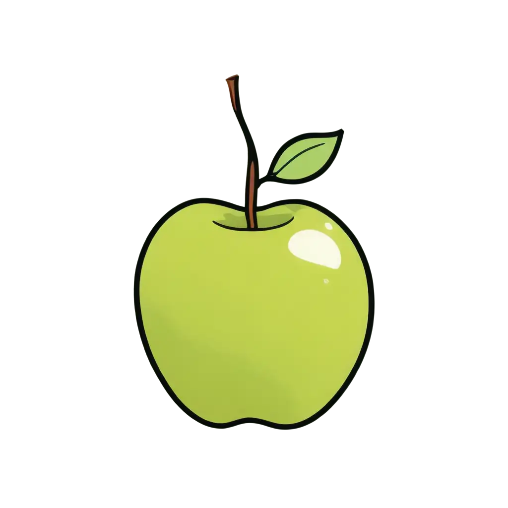 HighQuality-CartoonishStyle-Apple-PNG-for-Creative-Use