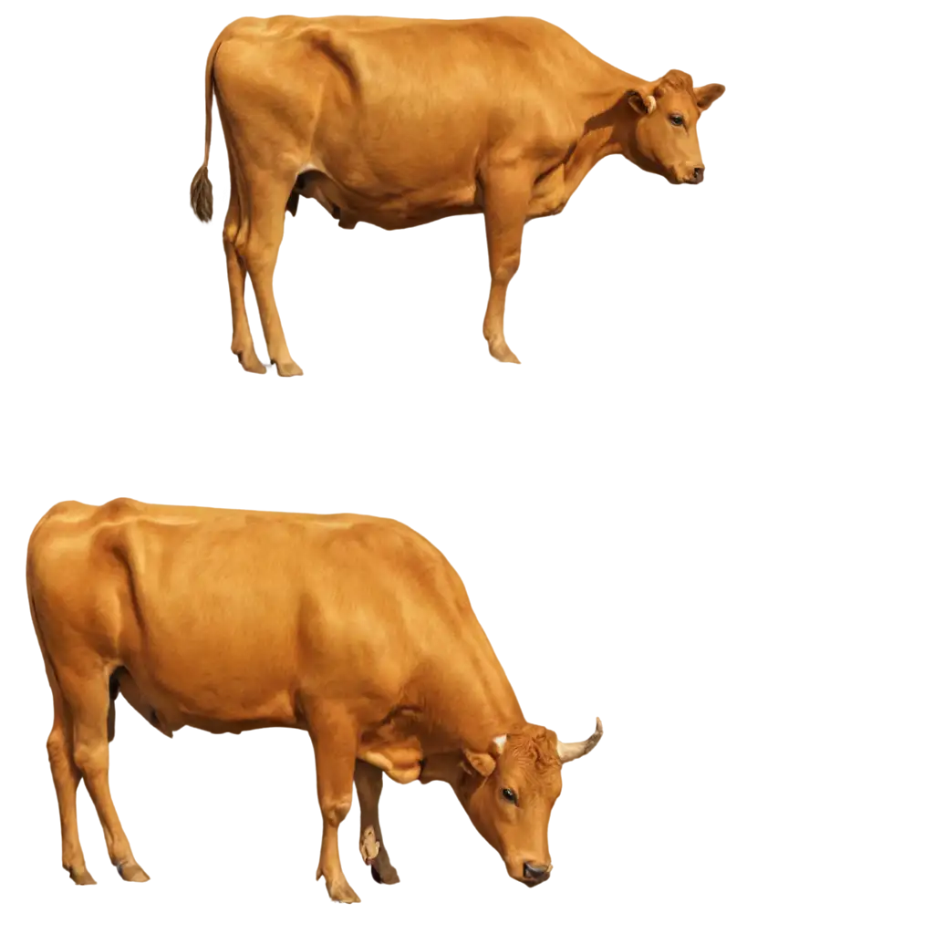 Cows-in-Yellow-and-Orange-Colors-HighQuality-PNG-Image-for-Versatile-Use