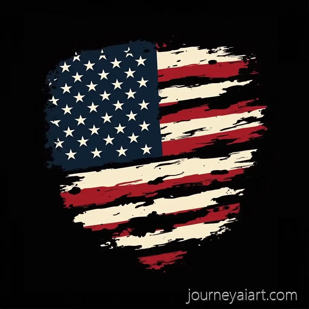 Torn-American-Flag-Vector-Design-on-Black-Background-for-TShirtAI-Image-Prompt-Expansion