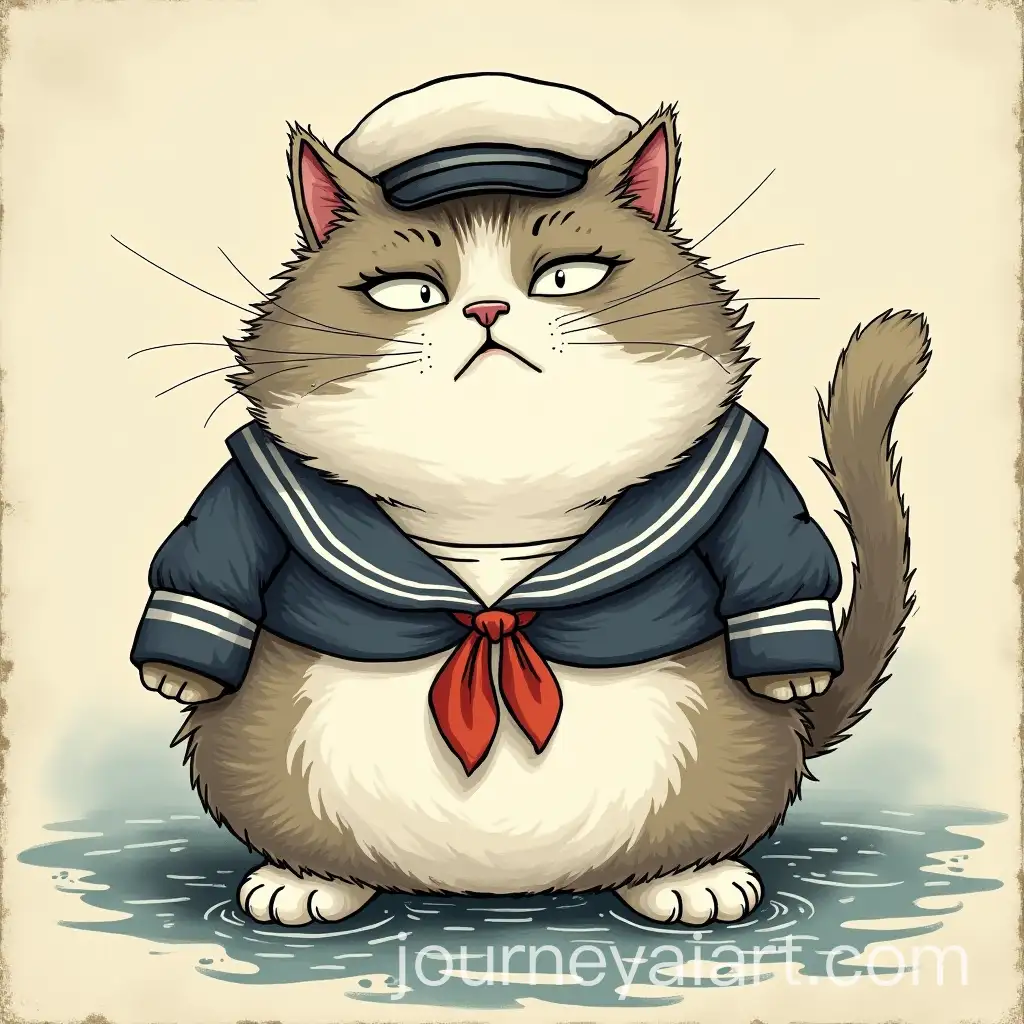 AnxAI-Image-Prompt-Expansionious-Fat-Sailor-Cat-in-Tim-Burton-Style