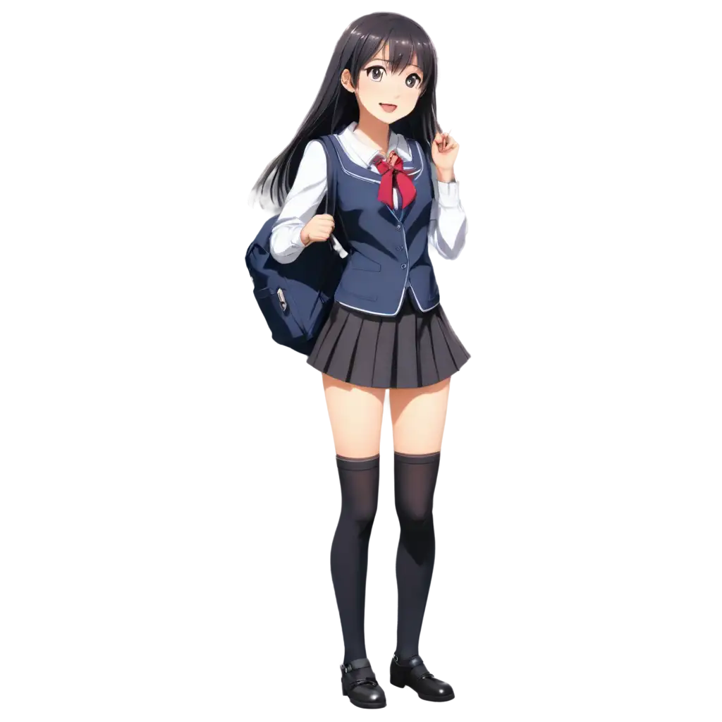 Happy-Anime-Girl-Schoolgirl-PNG-High-Quality-and-Versatile-Image-for-Creative-Projects