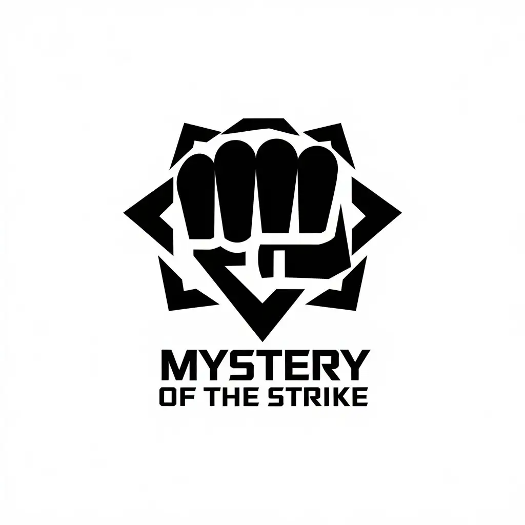 LOGO-Design-for-Mystery-of-the-Strike-Fist-Symbol-Sports-Fitness-Industry-Clear-Background