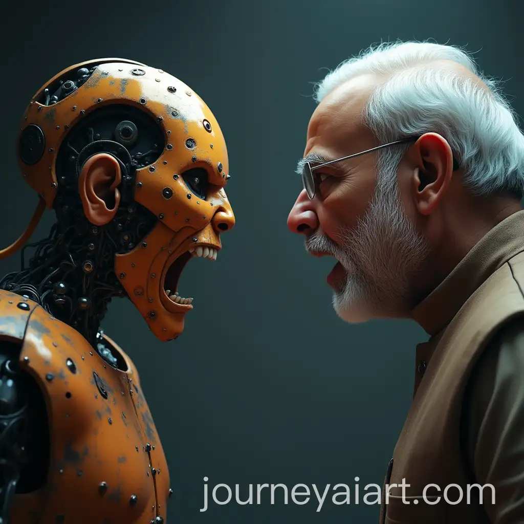 Angry-Faceoff-of-Narendra-Modi-in-AI-Art-Style